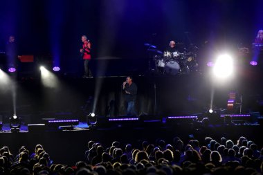 Verona, Vr, İtalya - 23 Eylül 2018: Live konser Antonello Venditti, Verona Arena bir İtalyan şarkıcı-söz yazarı ve müzisyen