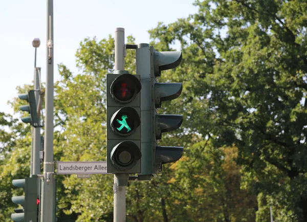 Berlin Germany August 2017 Ampelmann Symbol Pedestrian Signals Berlin — Stock Photo, Image