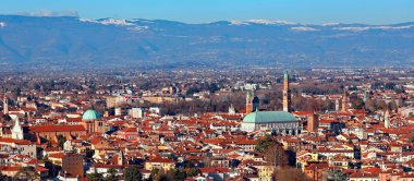 city of Vicenza in the Veneto Region in Italy and the famous mon clipart
