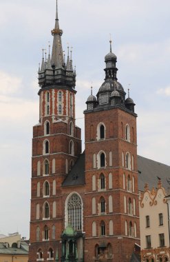 Krakow Polonya ve Our Lady Saint Mary Kilisesi