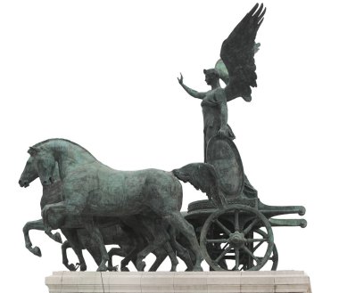 quadriga birimi sembolize melek ile heykeli 