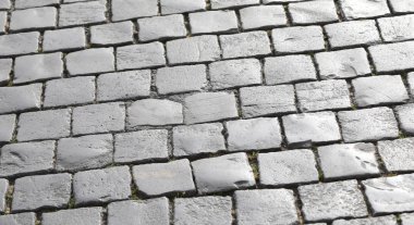 cobblestones Saint Peter Squar ile yapılan sampietrini kaldırım
