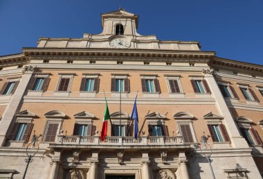 İtalyan Parliame merkezinin Roma Montecitorio sarayda