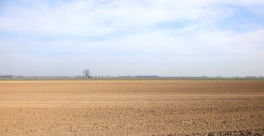 Kuru alan düz kuraklık sırasında bitkilerin olmadan