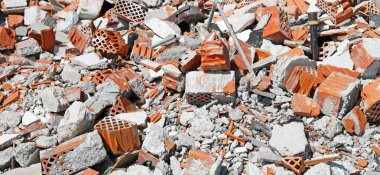 debris with bricks and cement clipart