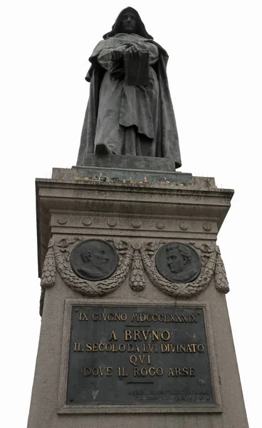 Statue von giordano bruno in rom italien — Stockfoto