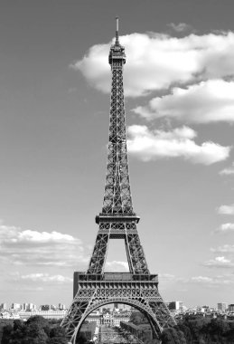 Eyfel Kulesi Paris Fransa balck ve beyaz etkisi ile