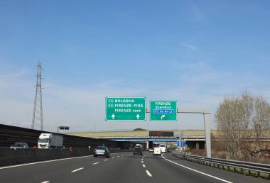 önemli yolu Kavşağı'nda Floransa veya Bologna Merkez Iatly 