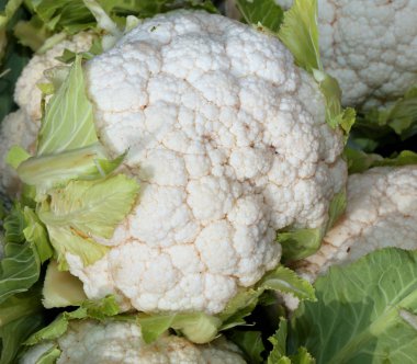 bakkal standında Satılık organik karnabahar