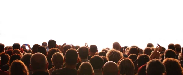 People and the customizable white background during an event — Stock Photo, Image