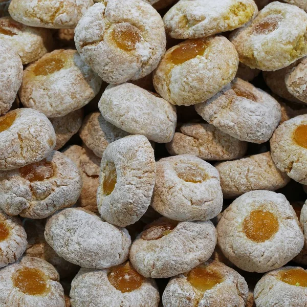 background of pastries made with almond paste