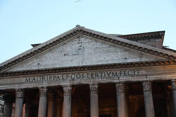 Ancient temple called Pantheon in Rome