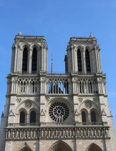 Catedral de Notre Dame de París en Francia antes del incendio — Foto de Stock