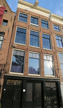 Amsterdam, Nl, Hollanda - 23 Ağustos 2017: Anne Fra'nın evi