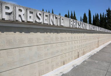 Redipuglia, Go, İtalya - 3 Haziran 2017: I. Dünya Savaşı anıtı 