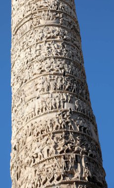 detail of the scenes of the Trajan s Column in Rome clipart