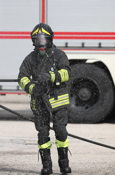 Rome, RM, Italy - May 23, 2019: firefighter — Stock Photo, Image