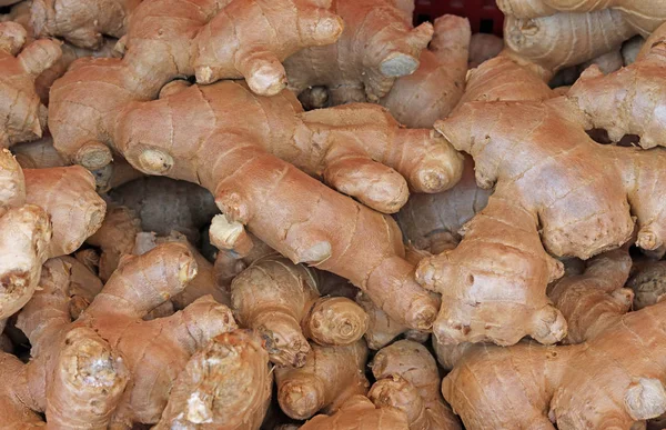 Raíces de jengibre para la preparación de zumos de frutas — Foto de Stock