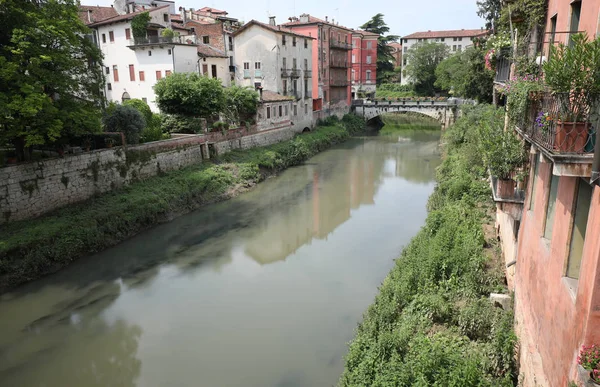 Fiume Retrone a Vicenza Città d'Italia — Foto Stock