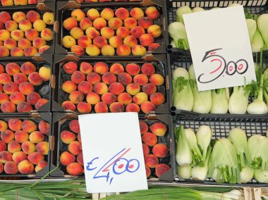 etiket fiyatı ile manav şeftali ve rezene