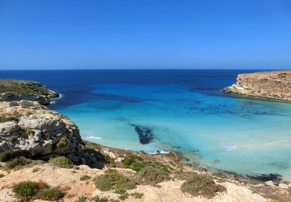 Impresionante vista de la isla de Lampedusa — Foto de Stock