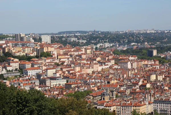 Vista panorámica con muchas casas de Lyon en Francia —  Fotos de Stock