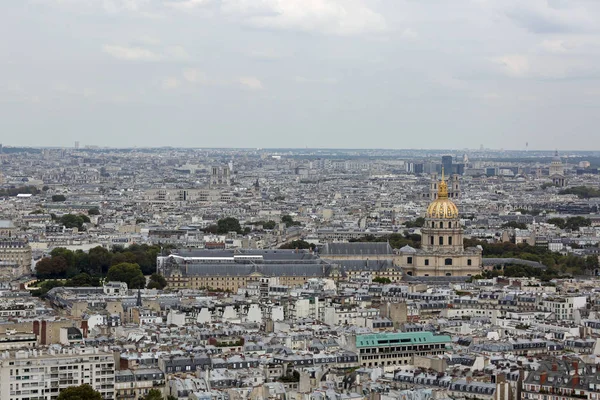 Panoráma Párizs és az épület neve Les Invalides — Stock Fotó
