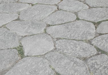 eski bir Roma yolu eski taşların arka plan