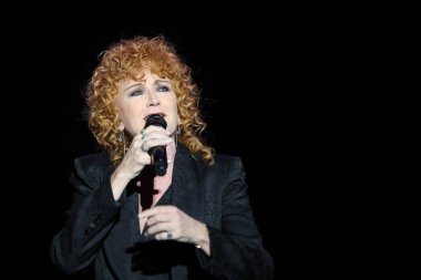 Vicenza, Vi, İtalya - 5 Eylül 2019: Fiorella Mannoia a famou