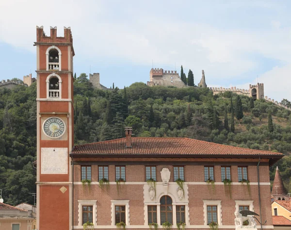 Marostica, VI, Włochy-1 września 2019: starożytny budynek w th — Zdjęcie stockowe