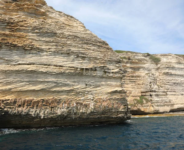 Cliffs of Bonifacio Town in the Corsica Island — Stock Photo, Image