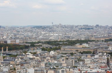 Paris, Fransa - 21 Ağustos 2018: Şehir Panoraması