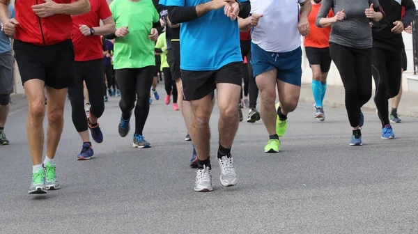 Molti corridori a footrace — Foto Stock