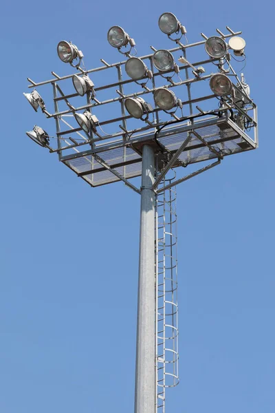 Many floodlights in the pole — Stock Photo, Image