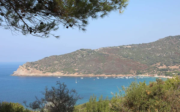Vista de la bahía y el mar Mediterráneo — Foto de Stock