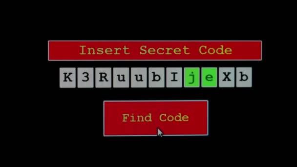 Screen Monitor Secret Code Password — Stock Video