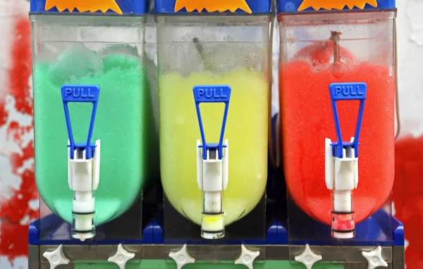 Shave ice with colored syrup — Stock Photo, Image