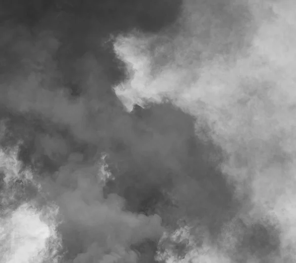 Fond avec fumée toxique noire et grise — Photo