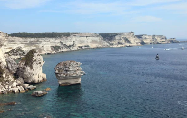 Paisaje Isla Córcega Francia Mar Mediterráneo Con Pila Rocas — Foto de Stock