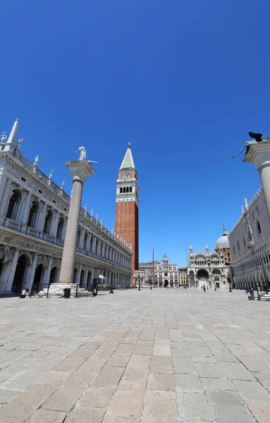 Leeg Plein Venetië Stad Tijdens Afsluiting Italië — Stockfoto