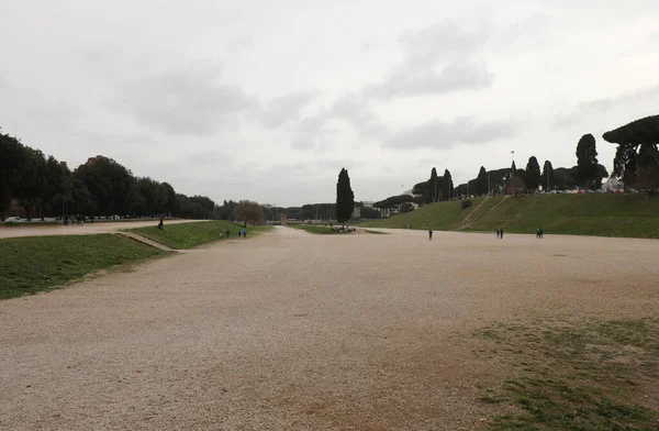 Circus Maximus Szeroki Park Publiczny Rzym Włochy — Zdjęcie stockowe