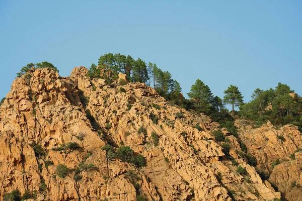 Rocky Mount Corsica France Piana Town — Stock Photo, Image