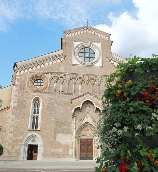 Catedral Udine Ciudad Norte Italia Gran Maceta Flores — Foto de Stock