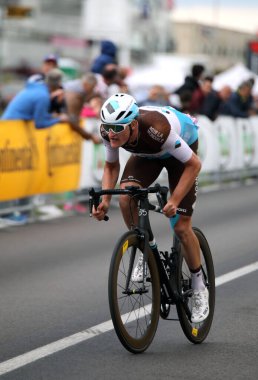 S.Maria di Sala, VE, İtalya - 30 Mayıs 2019: Giro d 'Italia, İtalya' da düzenlenen bisiklet yarışı.