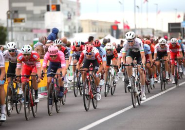 S.Maria di Sala, VE, İtalya - 30 Mayıs 2019: İtalya 'da Giro d' Italia olarak da adlandırılan turne, birçok profesyonel bisikletçinin katıldığı ünlü bir bisiklet yarışı.