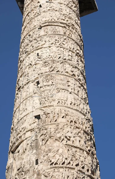 Antica Colonna Marco Aurelio Roma — Foto Stock