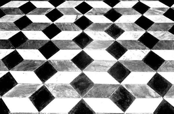Невероятные Виды Пола Который Выглядит Набор Трехмерных Кубов Черно Белым — стоковое фото