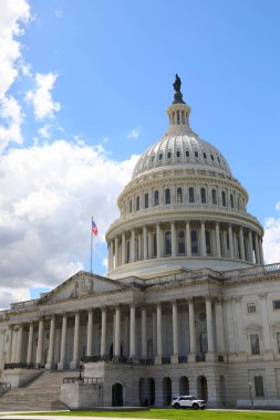 Washington, DC, ABD - 26 Ağustos 2025: Capitol Hill ABD Kongre Binası Bir Neoklasik mimari ve büyük bir kubbe