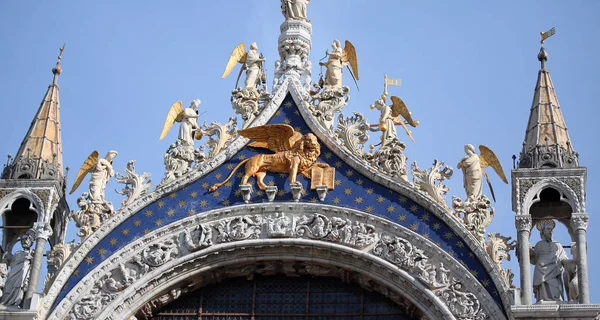 Big Golden Winged Lion In The Basilica Of Saint Mark In Venice Italy Building Religion Stock Photo Big Golden Winged Lion In The Basilica Of Saint Mark In Venice Italy Building Religion Stock Photo
