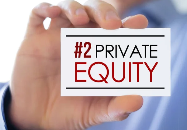 Private Equity - mensagem do cartão de visita — Fotografia de Stock